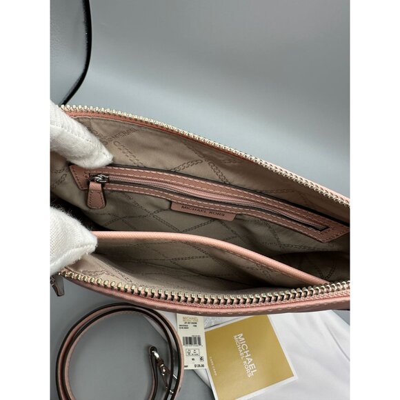 Michael Kors Jet Set Charm Pink Large North South Crossbody 32H1ST9C3C NEW - Picture 12 of 16